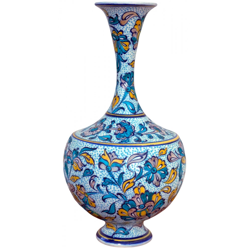 Çiçek ve Noktalama Desenli Gözyaşı Şişesi